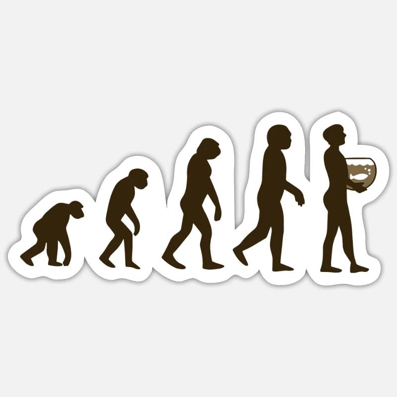 Aquarium Evolution Sticker Größe S (10 x 10 cm)