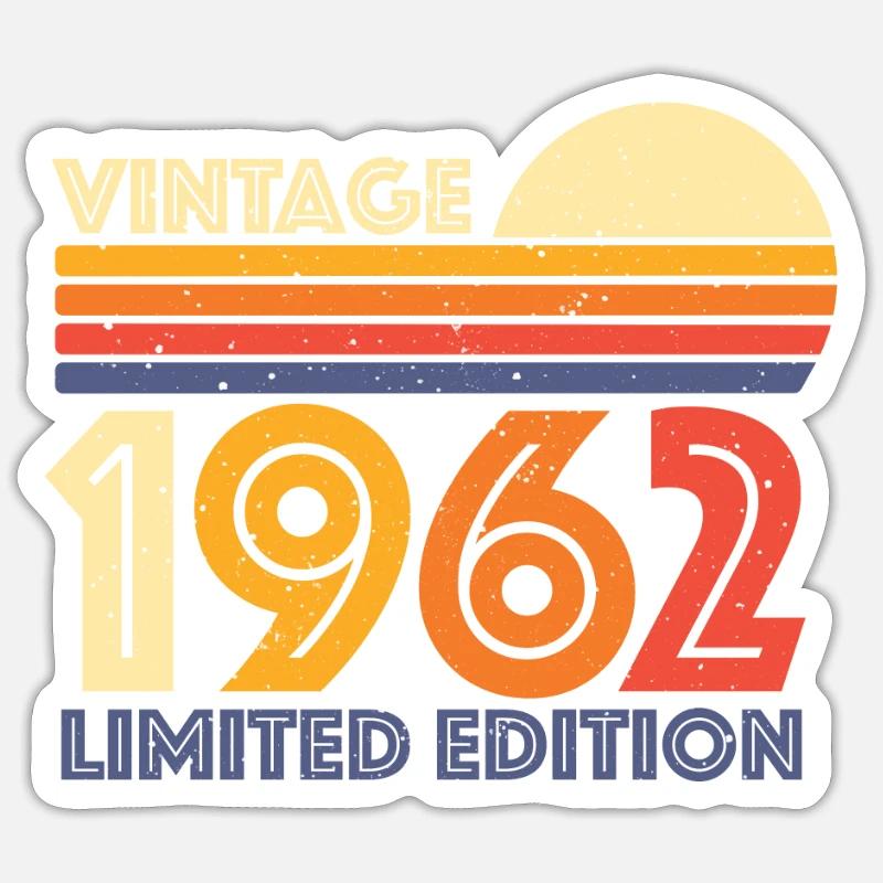 Édition limitée de 1962 - Sticker taille S (10 x 10 cm) - blanc mat
