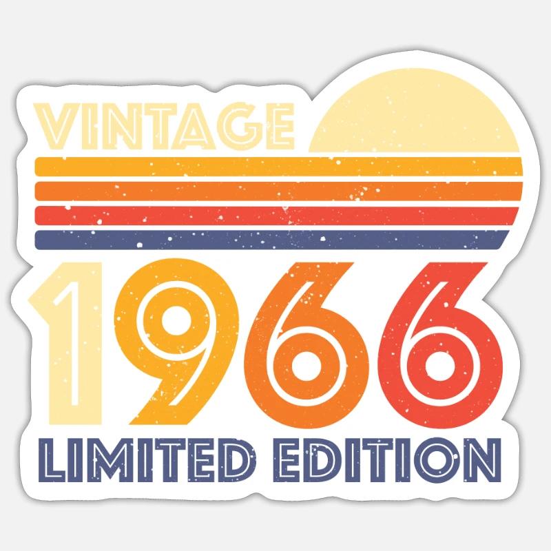 Édition limitée de 1966 - Sticker taille S (10 x 10 cm) - blanc mat