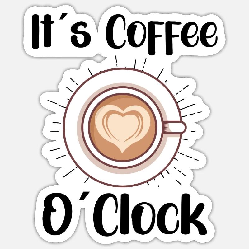 Coffee Lover Caffeine Molecule Java Latte Espresso Sticker Größe S (10 x 10 cm)