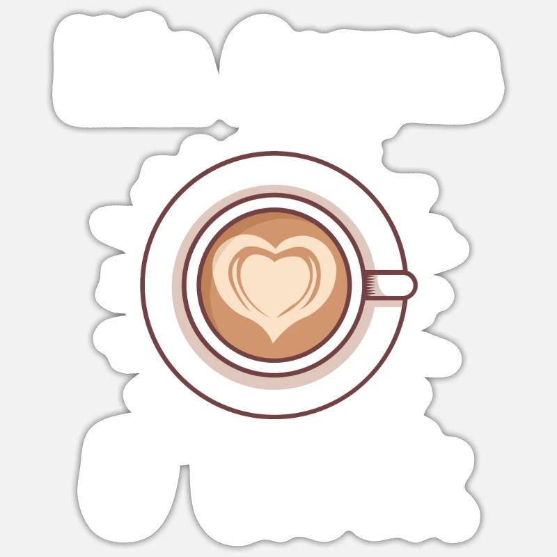 Coffee Lover Caffeine Molecule Java Latte Espresso Sticker Größe S (10 x 10 cm)
