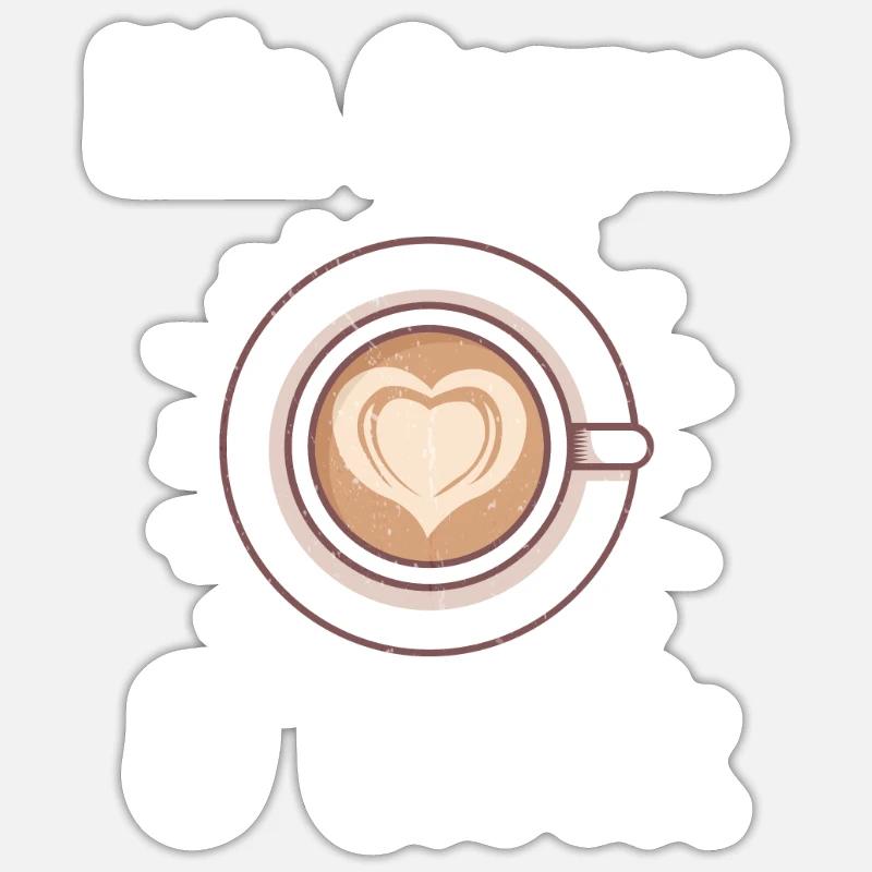 Coffee Lover Caffeine Molecule Java Latte Espresso Sticker Größe S (10 x 10 cm)