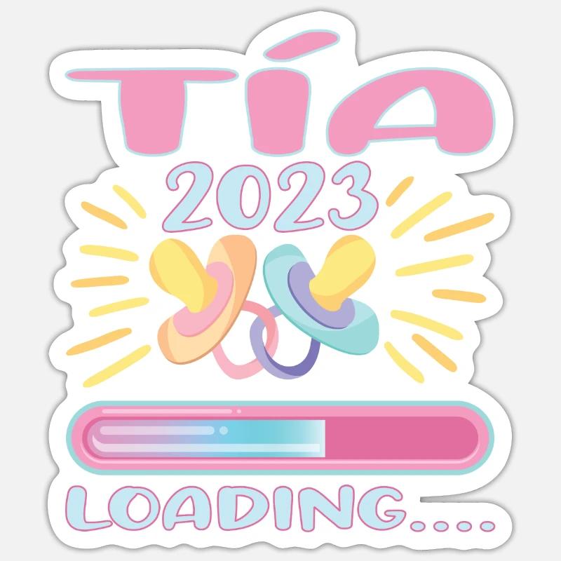 Tía 2023 Loading - Sticker Größe S (10 x 10 cm) - Mattweiß
