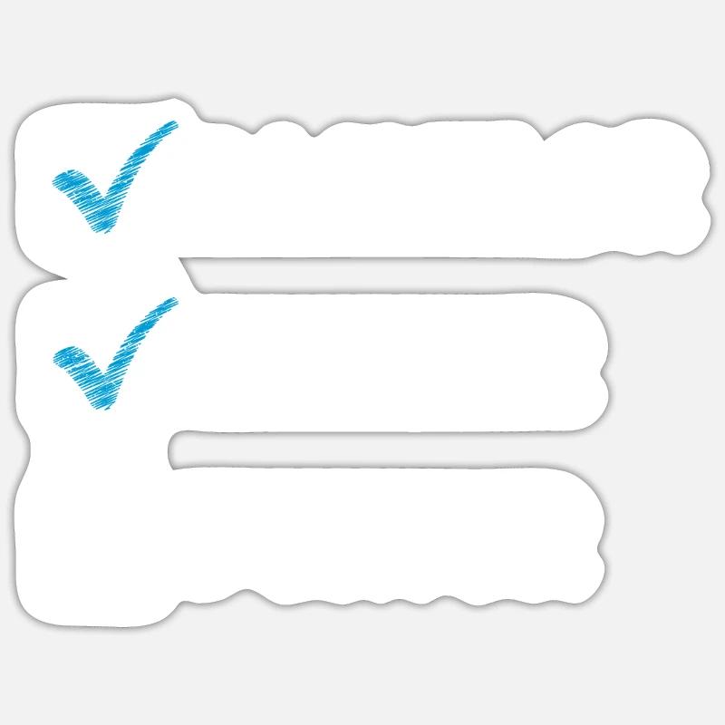 Checklist Bachelor Master Doctoral Degree Sticker size S (10 x 10 cm)