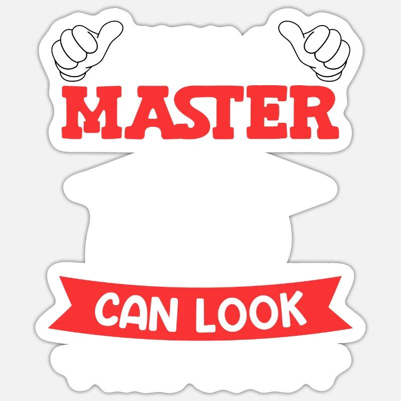 So gut sieht ein Master aus Master Abschluss Sticker Größe S (10 x 10 cm)