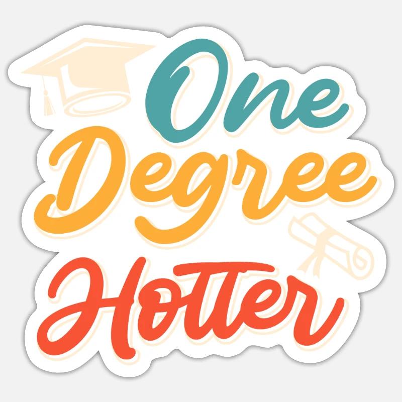 Ein Abschluss heißer Bachelor Master Abschluss - Sticker Größe S (10 x 10 cm) - Mattweiß