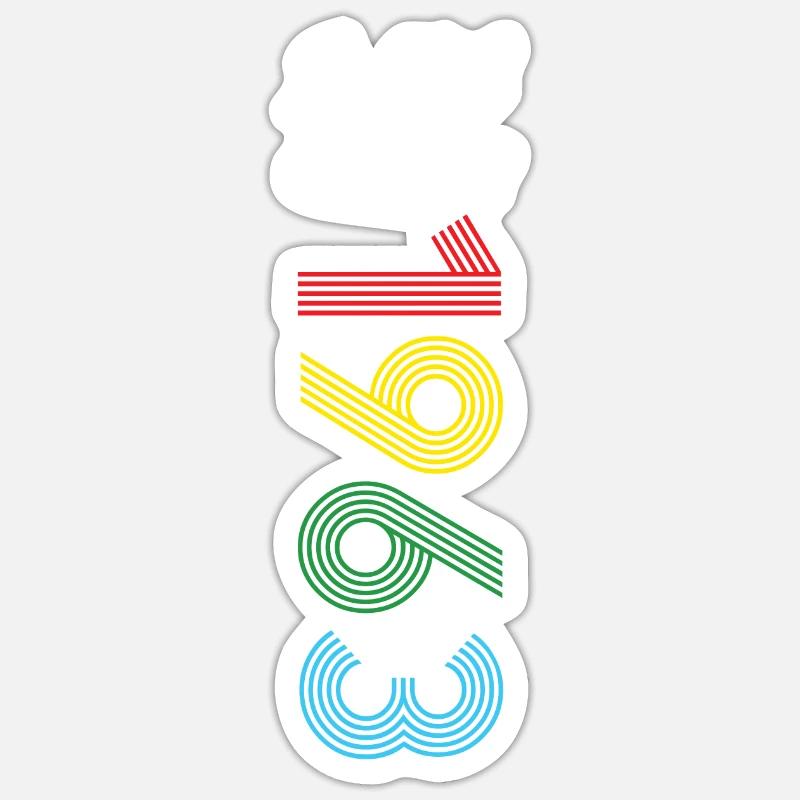 Édition limitée 1963 - Sticker taille S (10 x 10 cm) - blanc mat