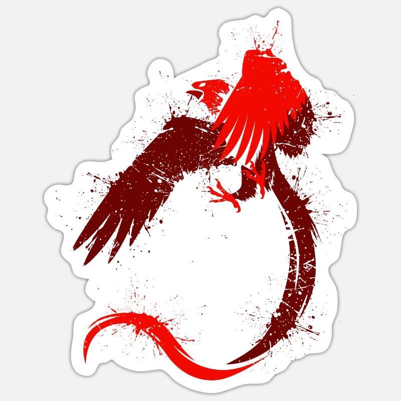 Legendärer Roter Adler - Sticker Größe S (10 x 10 cm) - Mattweiß