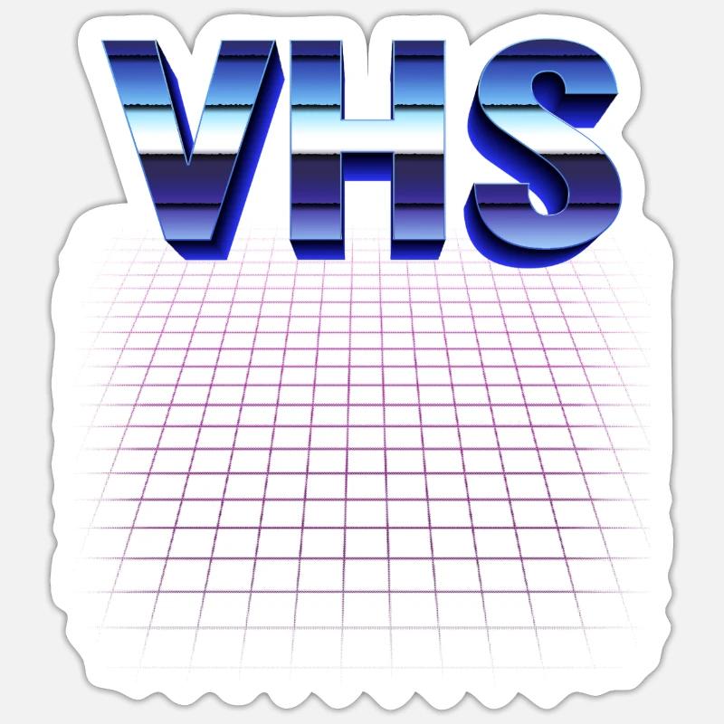 VHS - Sticker size S (10 x 10 cm) - white matte