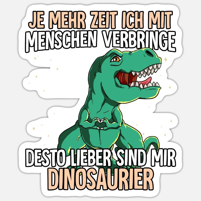 T-rex - Sticker Größe S (10 x 10 cm) - Mattweiß