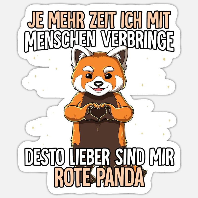 Roter Panda Sticker Größe S (10 x 10 cm)