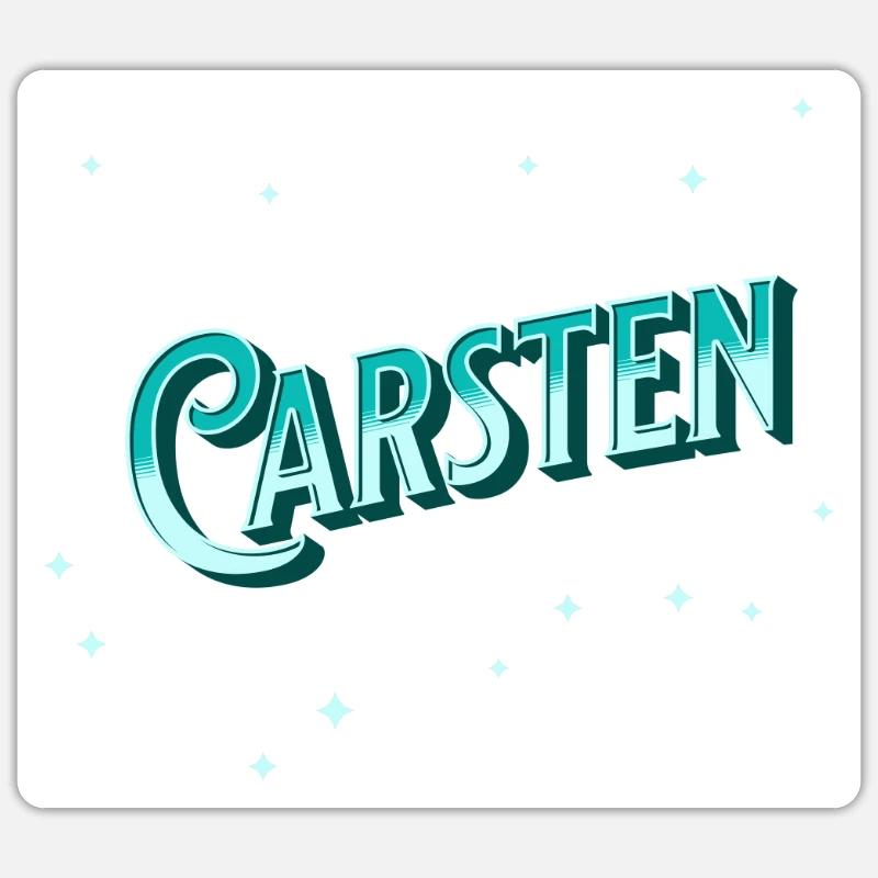 Carsten name personalized - Sticker size S (10 x 10 cm) - white matte