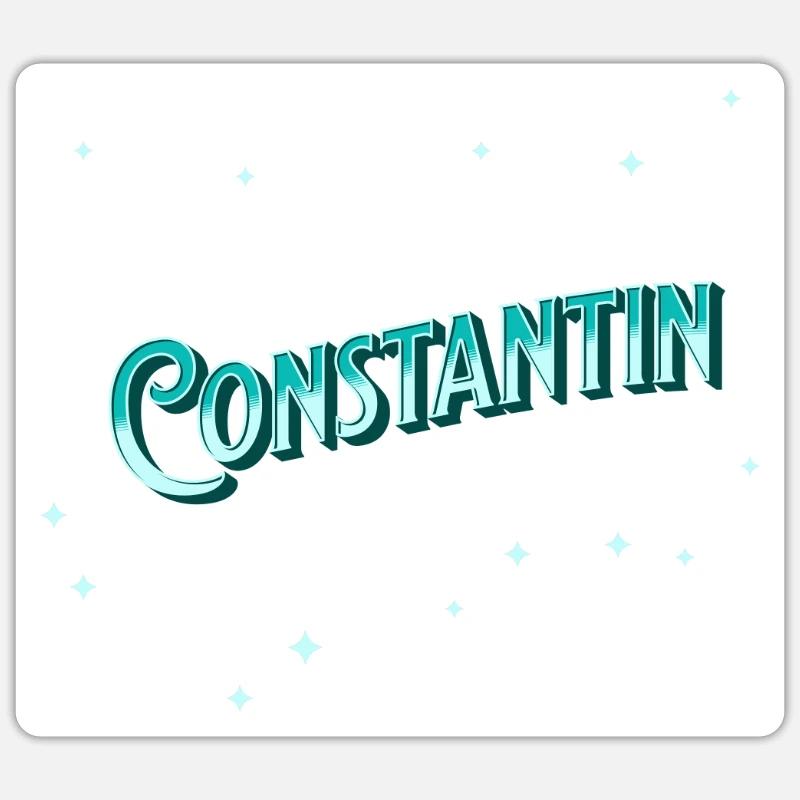 Constantin name personalized - Sticker size S (10 x 10 cm) - white matte
