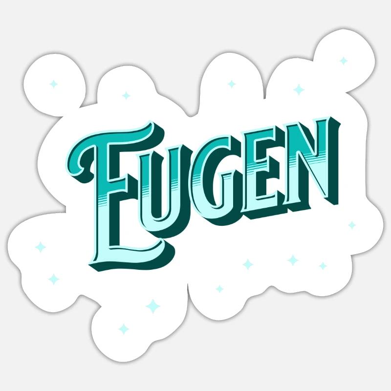 Eugen name personalized - Sticker size S (10 x 10 cm) - white matte
