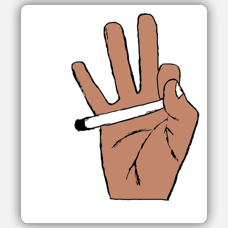 get high - Sticker Größe S (10 x 10 cm) - Mattweiß