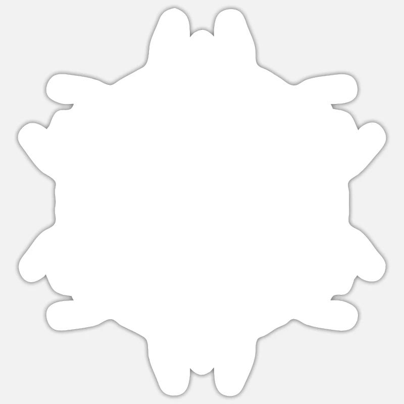 Fleurs Mandala - Sticker taille S (10 x 10 cm) - blanc mat