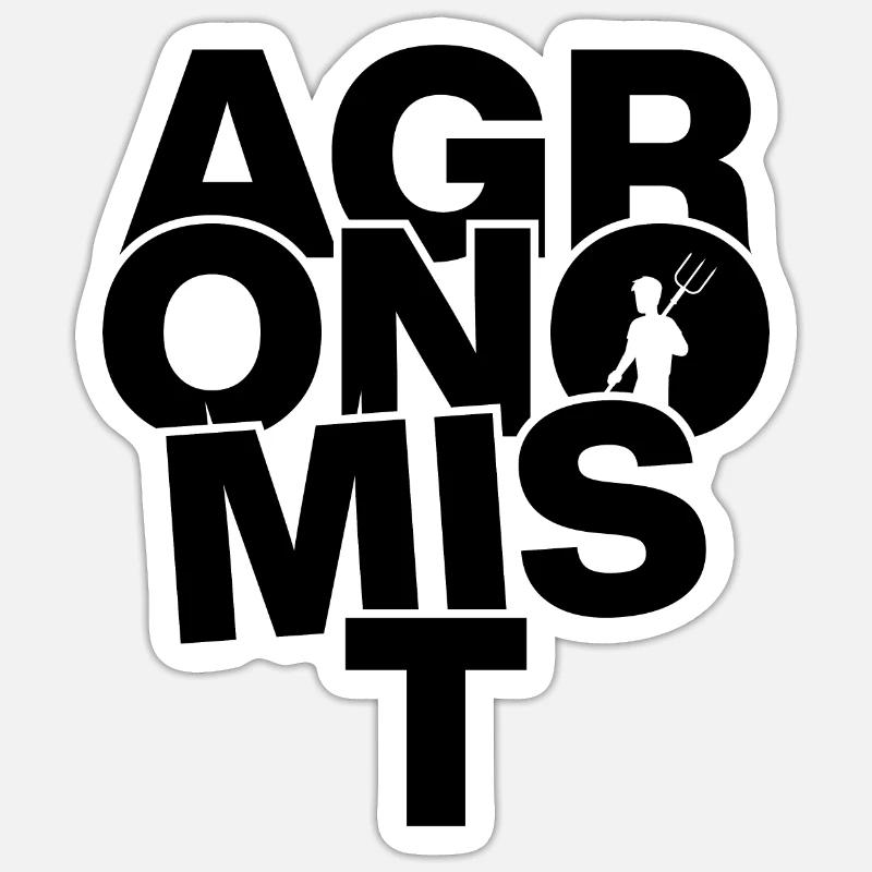Profession comptable - Agronome - Sticker taille S (10 x 10 cm) - blanc mat