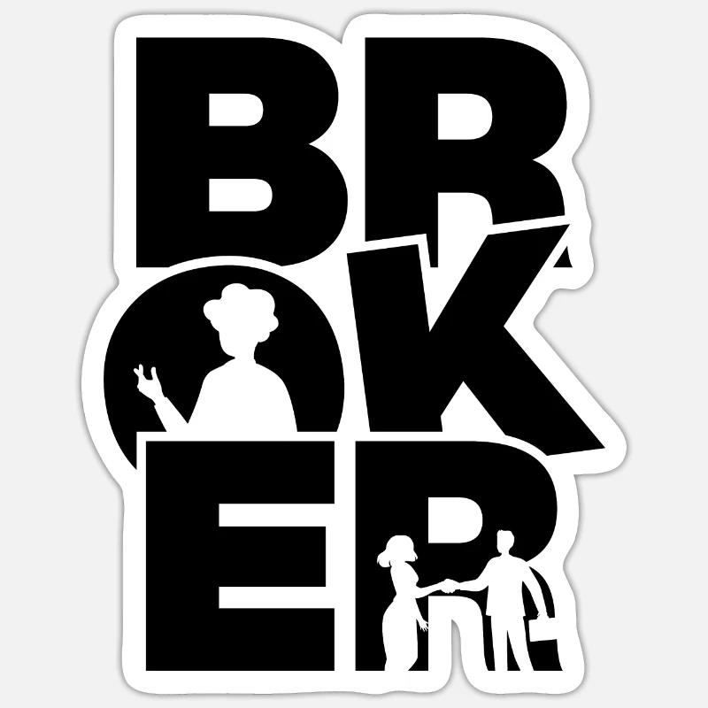Profession Work - Broker Sticker size S (10 x 10 cm)