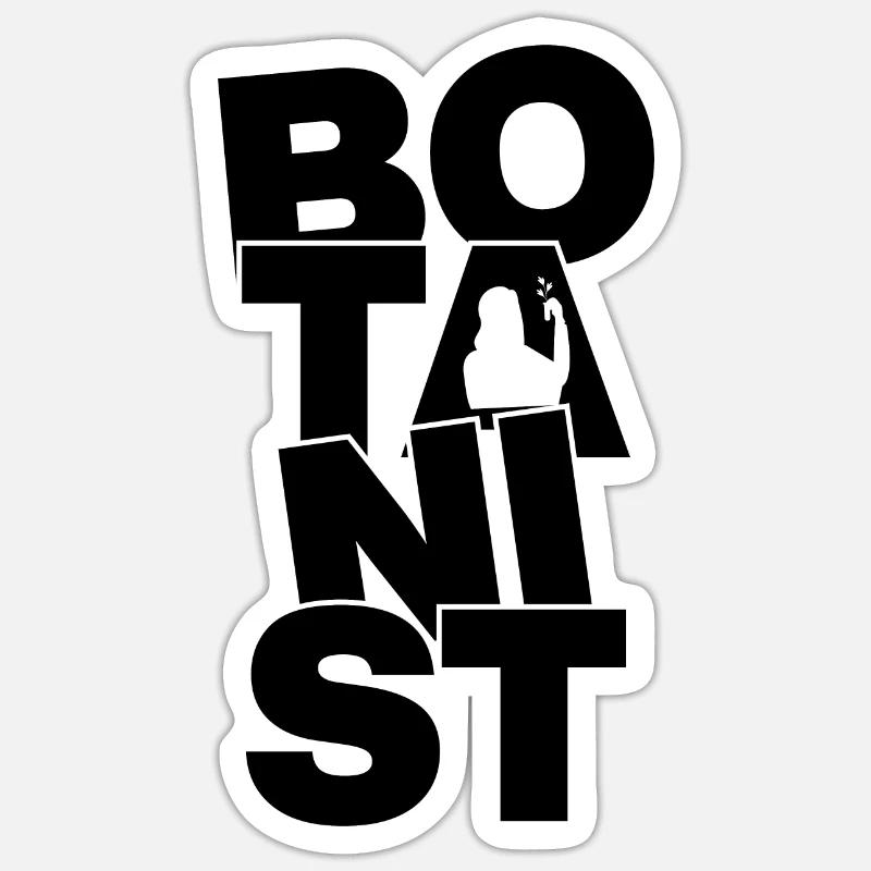 Profession de botanique - Botaniste - Sticker taille S (10 x 10 cm) - blanc mat