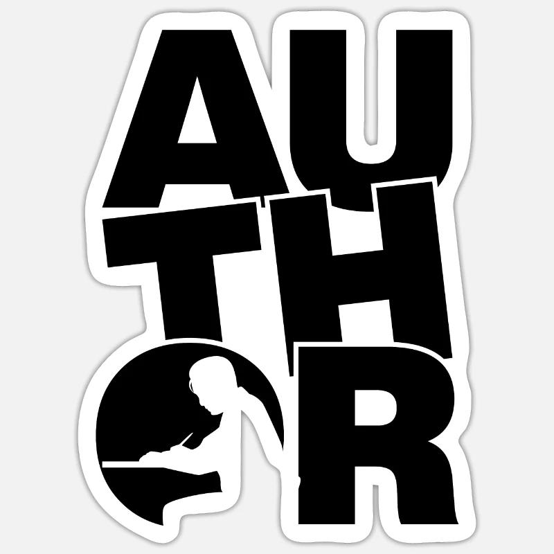 Beruf Job Arbeit - Autor - Sticker Größe S (10 x 10 cm) - Mattweiß
