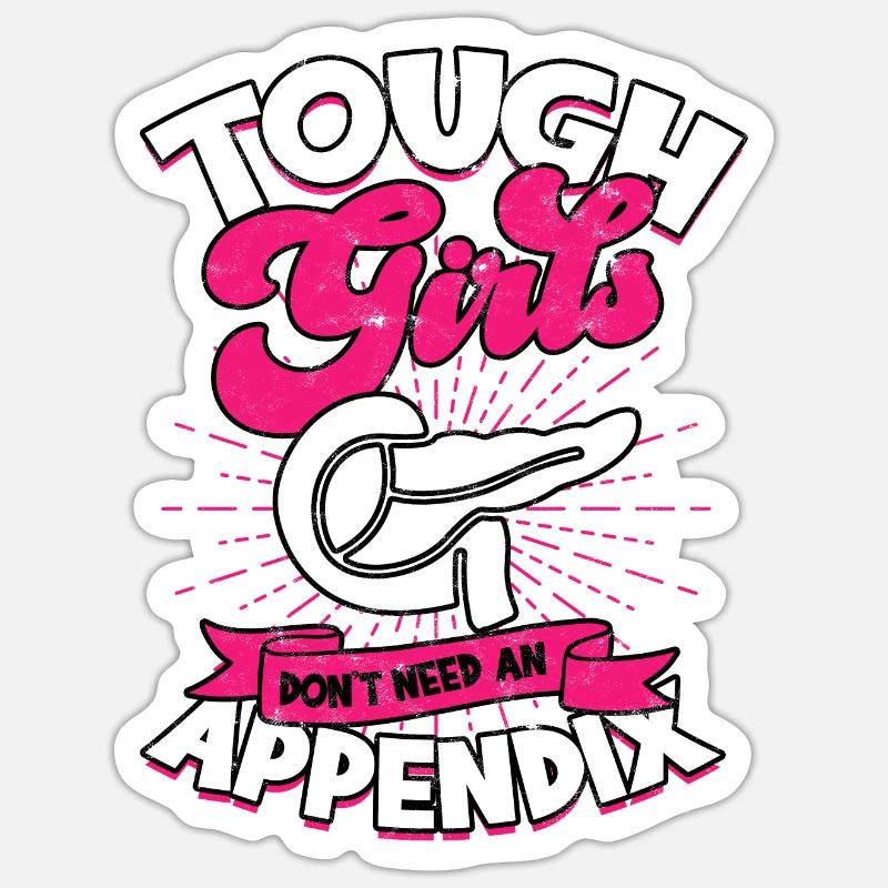 Appendix Operation Appendectomy Removal - Sticker size S (10 x 10 cm) - white matte