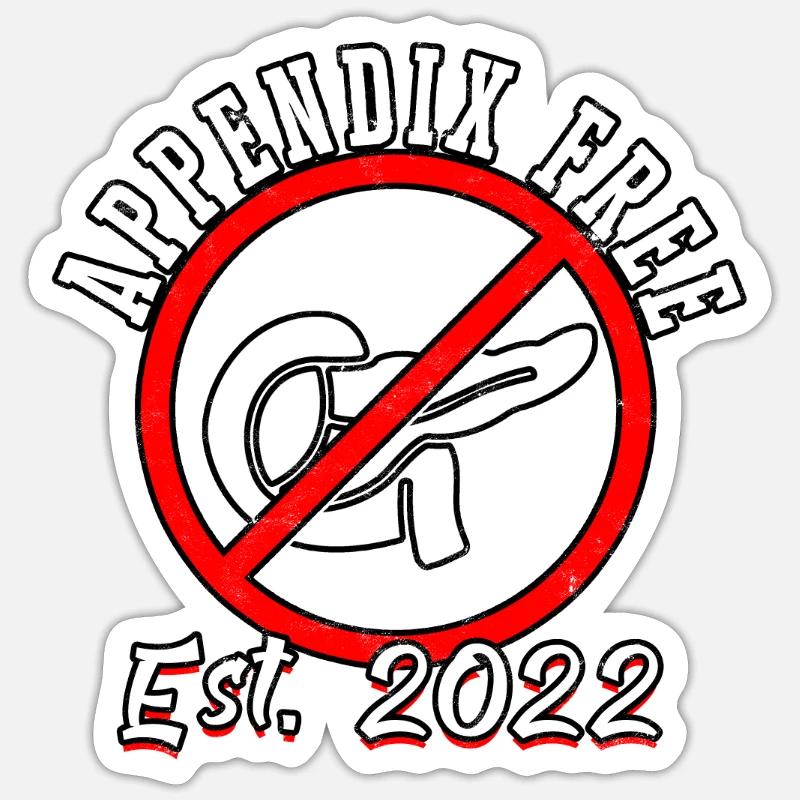 Appendix Operation Appendectomy Removal Sticker size S (10 x 10 cm)