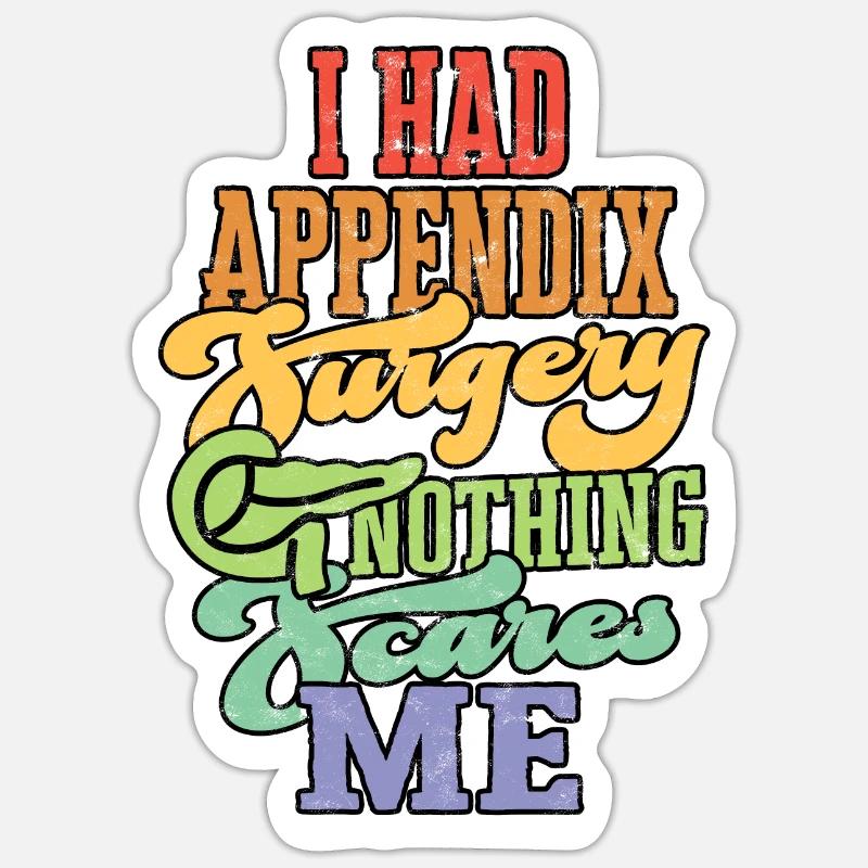 Appendix Operation Appendectomy Removal - Sticker size S (10 x 10 cm) - white matte