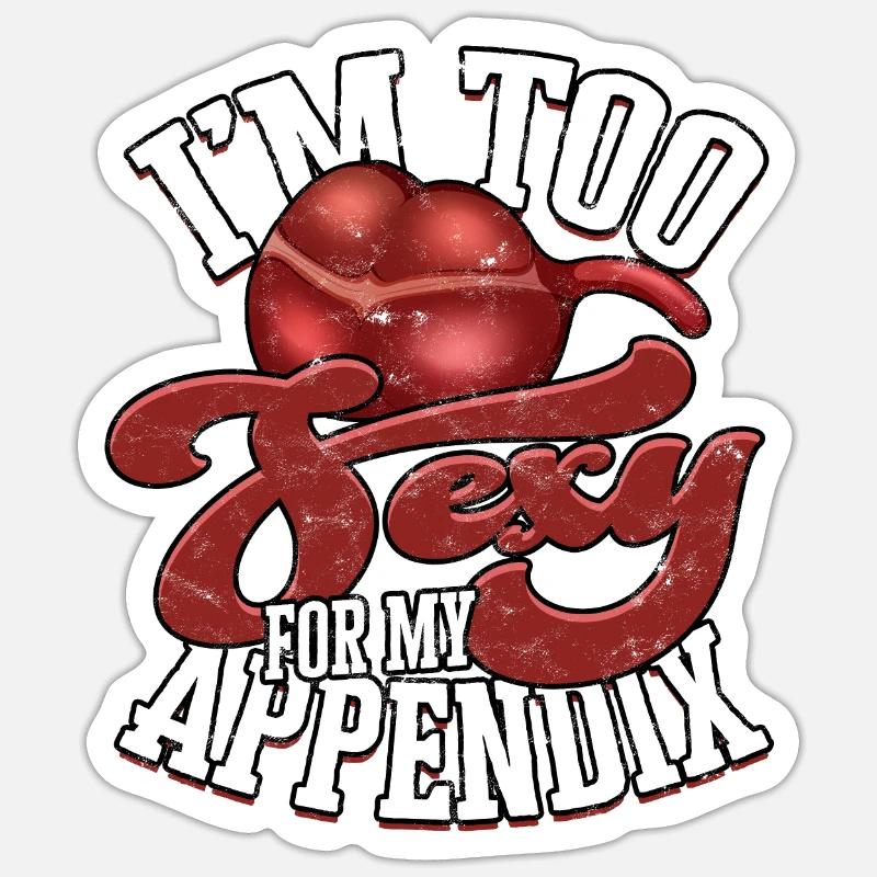 Appendix Operation Appendectomy Removal Sticker size S (10 x 10 cm)