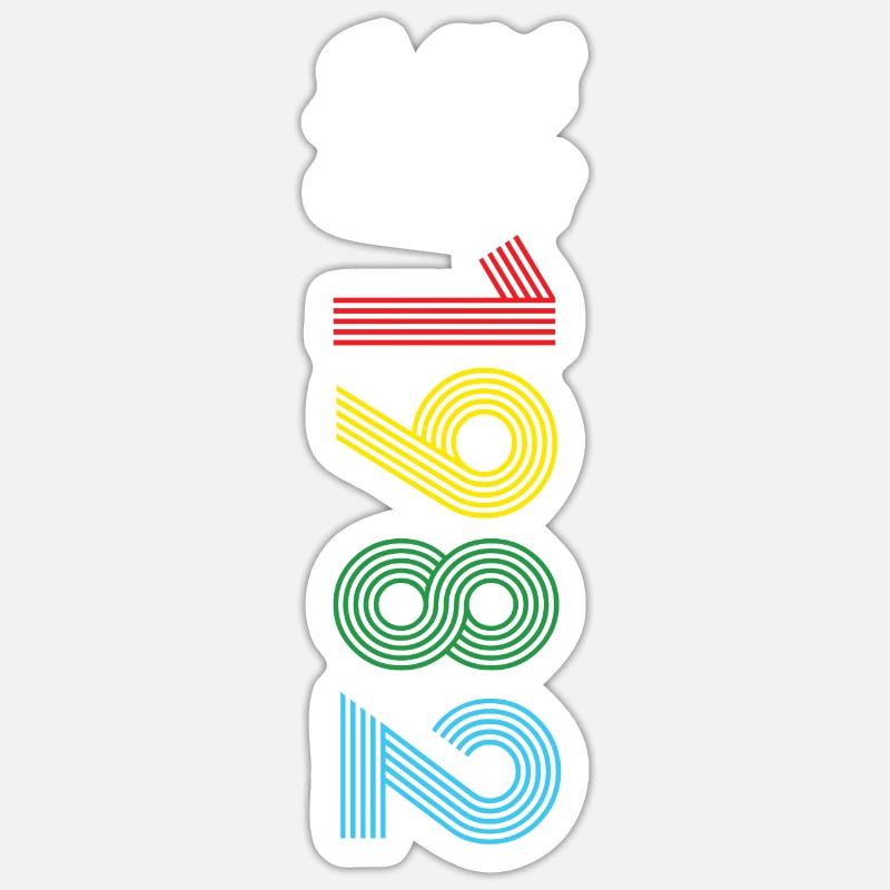 Limited Edition 1982 - Sticker Größe S (10 x 10 cm) - Mattweiß