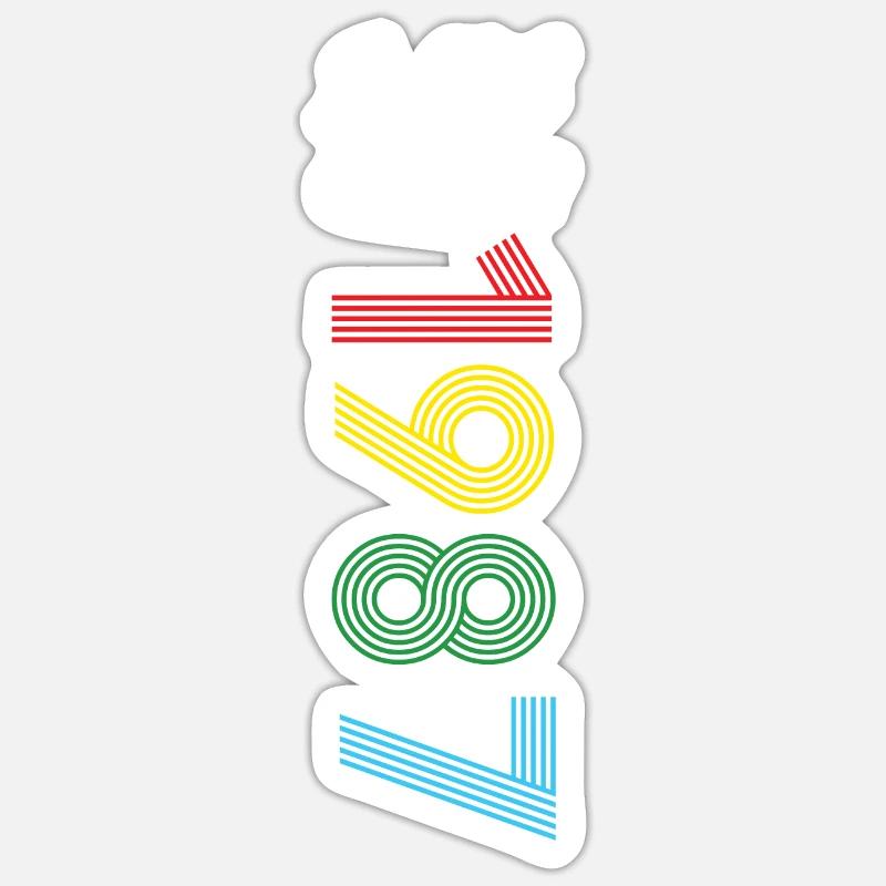 Édition limitée 1987 - Sticker taille S (10 x 10 cm) - blanc mat