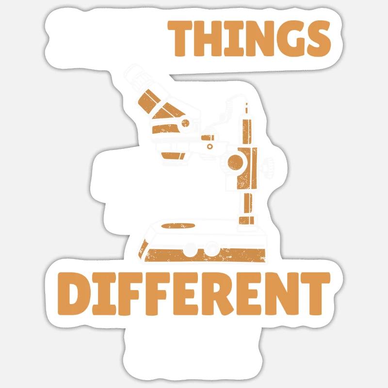 Biology Biologist Microscope - Sticker size S (10 x 10 cm) - white matte