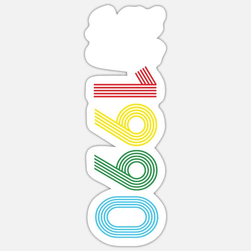 Édition limitée 1990 - Sticker taille S (10 x 10 cm) - blanc mat