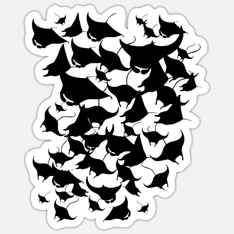 Manta fish Sticker size S (10 x 10 cm)