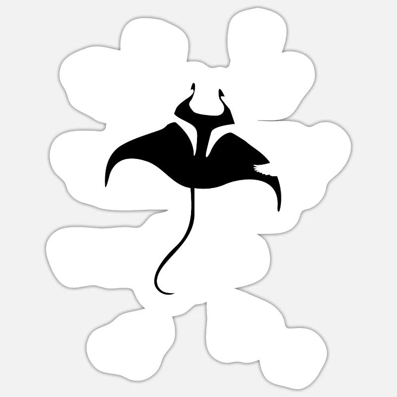 Fly Ray Sticker size S (10 x 10 cm)