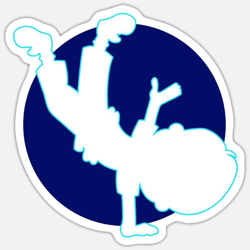 Breakdancer Breakdancing Dancers - Sticker size S (10 x 10 cm) - white matte
