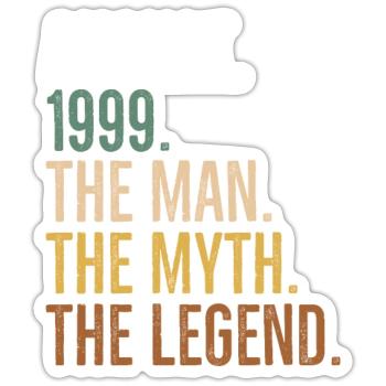 August 1999 The Man The Myth The Legend - Sticker size S (10 x 10 cm) - white matte - Front