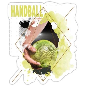 Handball Handball Player Handball Sport Fan - Sticker size S (10 x 10 cm) - white matte - Front