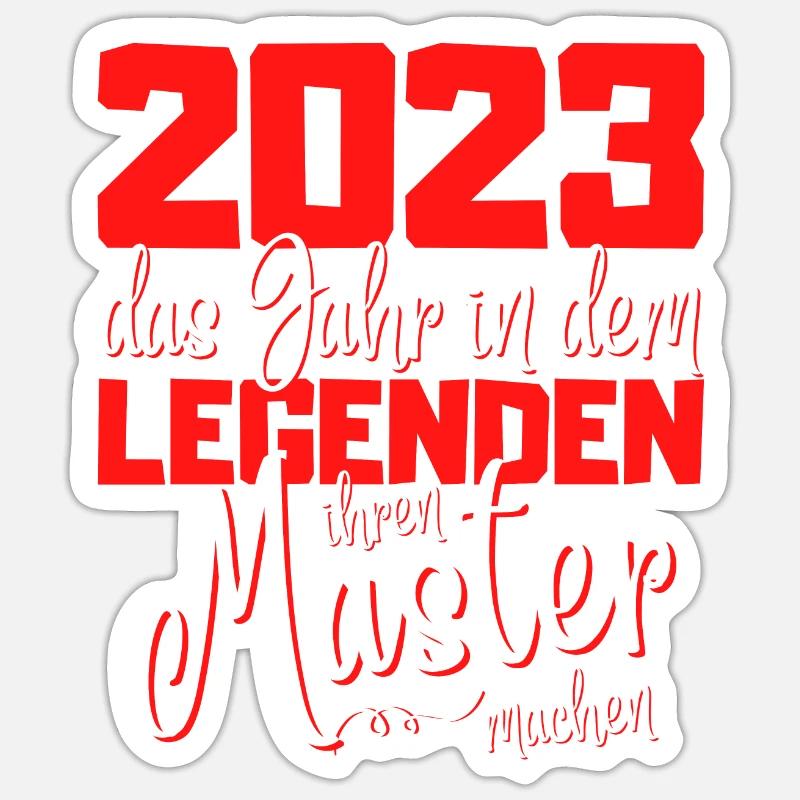 Master 2023 Abschluss Studium Spruch Legende Sticker Größe S (10 x 10 cm)