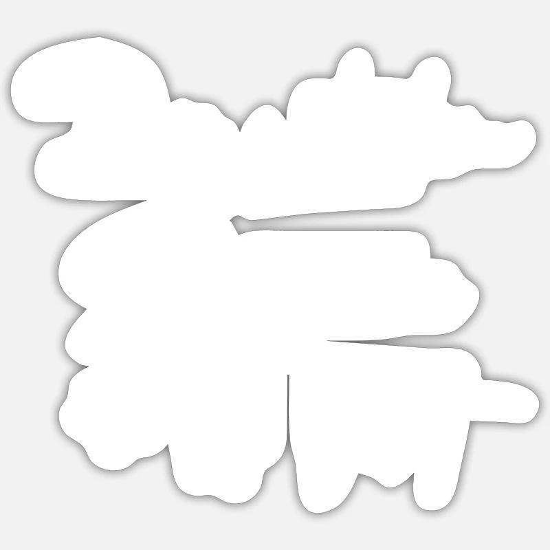 Schipperke - Sticker Größe S (10 x 10 cm) - Mattweiß