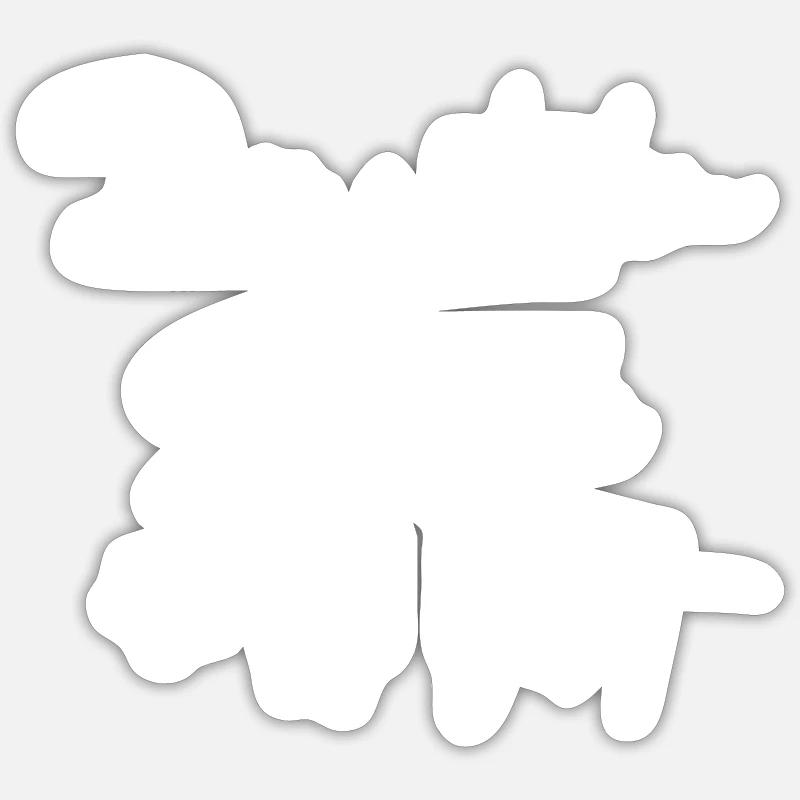Samojede - Sticker Größe S (10 x 10 cm) - Mattweiß