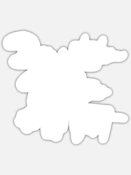 Maltipoo - Sticker Größe S (10 x 10 cm) - Mattweiß