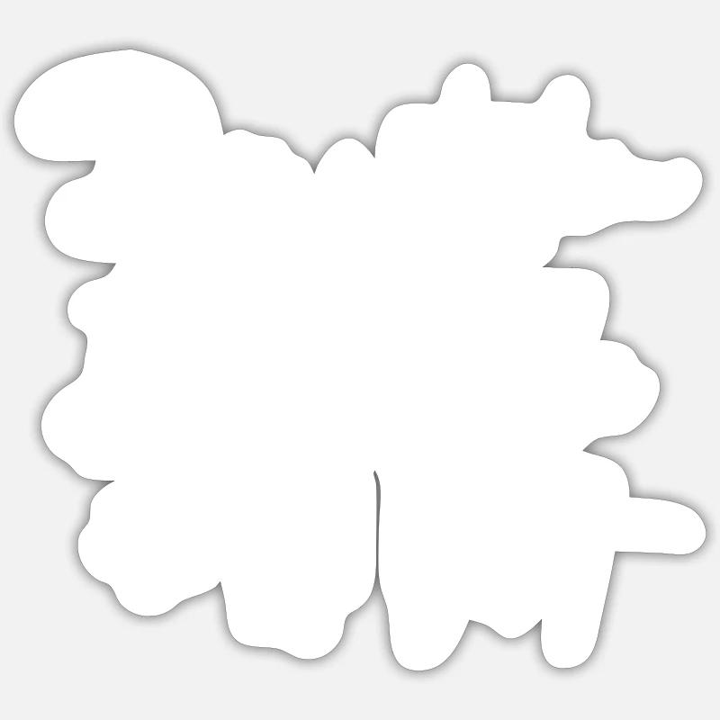 Bernedoodle - Sticker Größe S (10 x 10 cm) - Mattweiß
