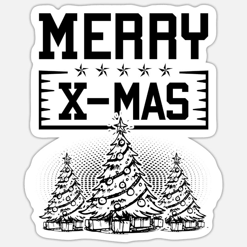 Joyeux Noël - Sticker taille S (10 x 10 cm) - blanc mat