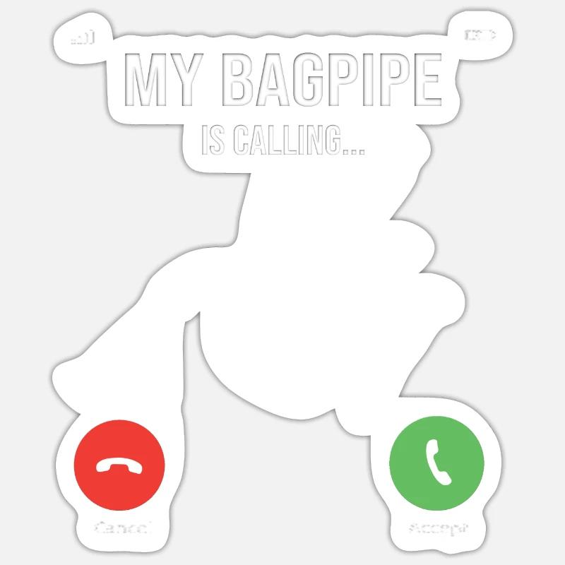 Cornemuse Kilt Écossais Beat Cornemuse Sticker taille S (10 x 10 cm)