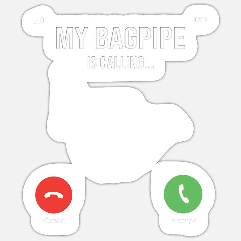 Cornemuse Kilt Écossais Beat Cornemuse Sticker taille S (10 x 10 cm)