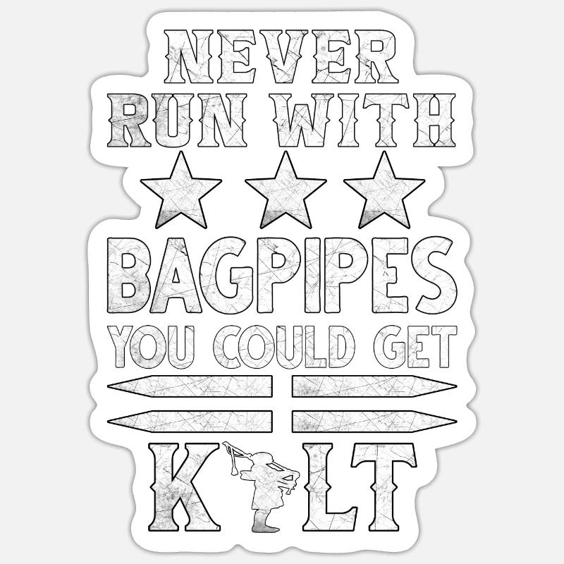 Cornemuse Kilt Écossais Beat Cornemuse Sticker taille S (10 x 10 cm)
