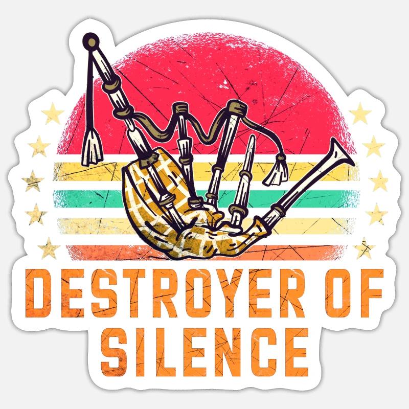 Cornemuse Kilt Écossais Beat Cornemuse Sticker taille S (10 x 10 cm)