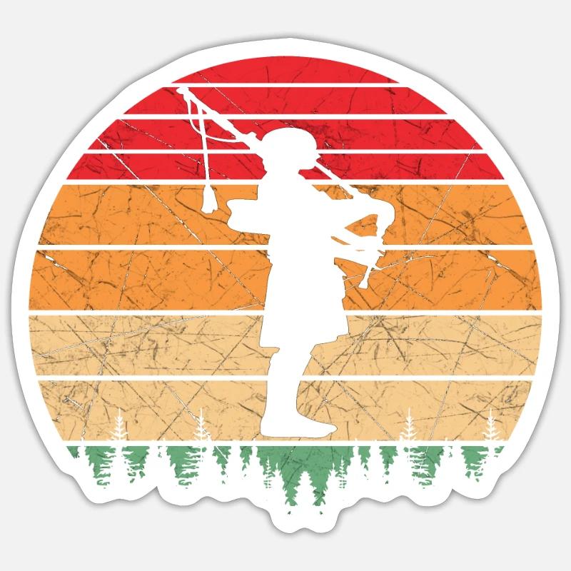 Cornemuse Kilt Écossais Beat Cornemuse Sticker taille S (10 x 10 cm)