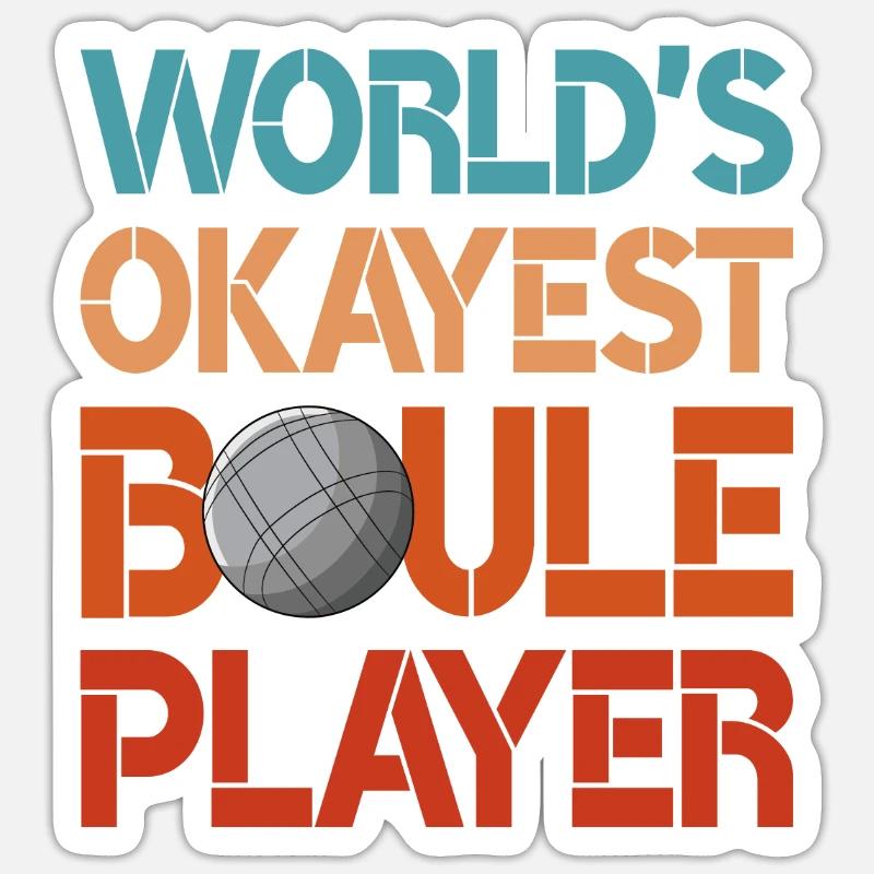 Jeu de pétanque Boule Set Boccia - Sticker taille S (10 x 10 cm) - blanc mat