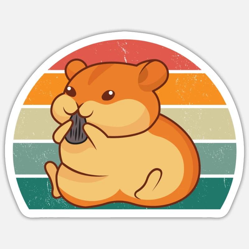 Nagetiere Nager Hamster Ratte Maus Eichhörnchen - Sticker Größe S (10 x 10 cm) - Mattweiß